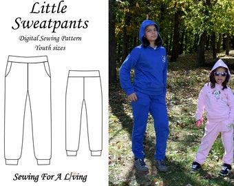 Petits pantalons de survêtement / Joggers / Pantalons de sport pour enfants - Patron de couture PDF