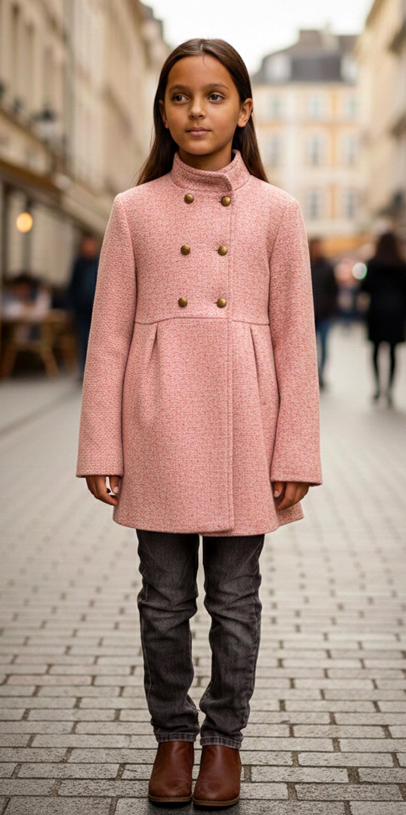 Timeless kids coat sewing pattern with beret included