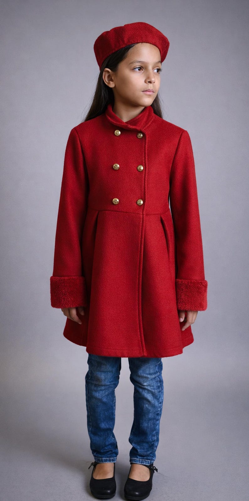 Children coat and beret sewing pattern toddler to teen