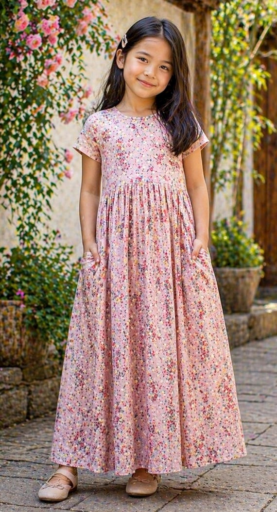 girls maxi dress pattern knit Girls' Sewing Pattern: or Knee-length (PDF Pattern) dress patterns for teenage girl