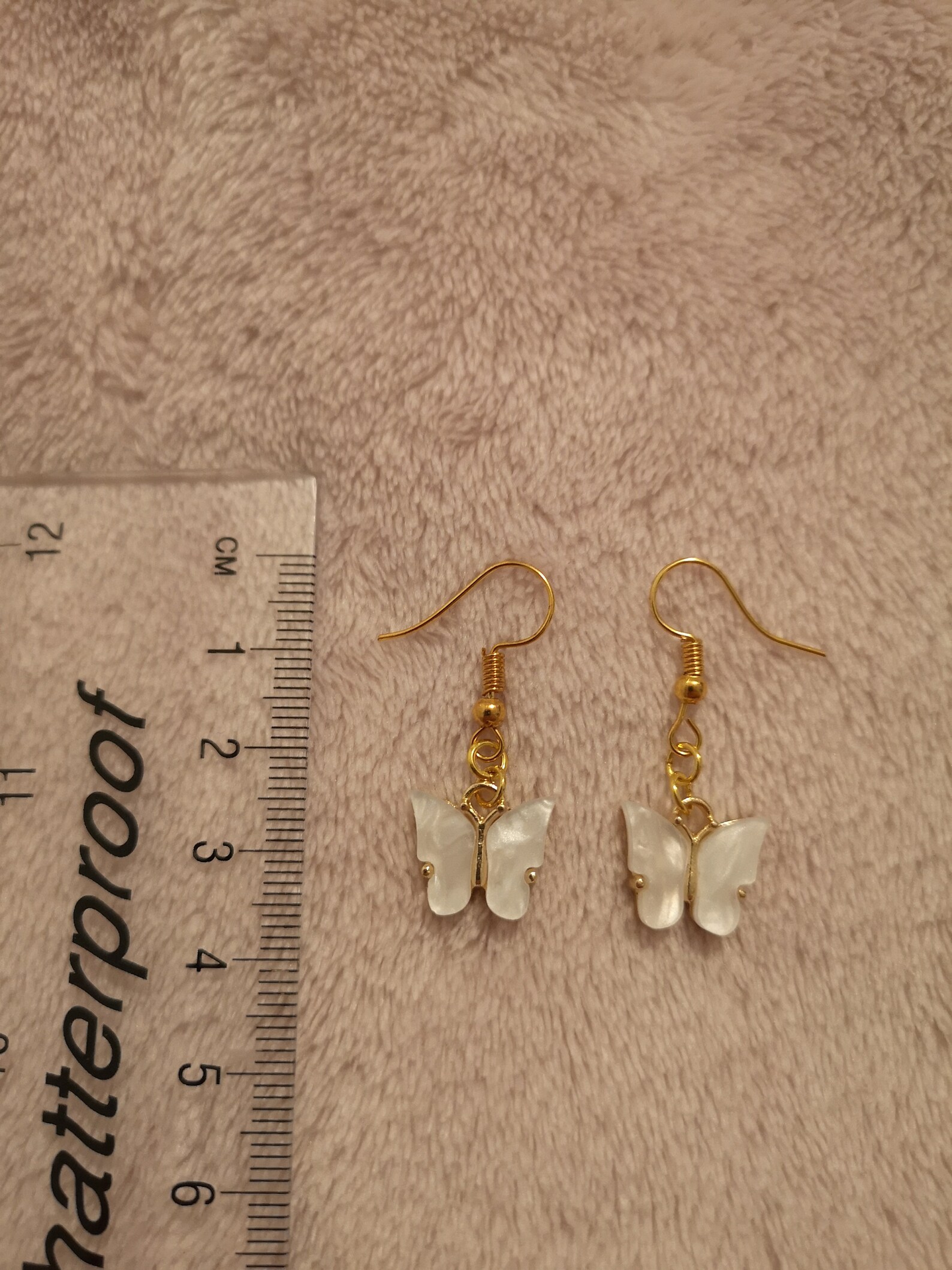 White Butterfly Earrings Etsy