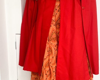 Vintage 70’s stunning red cape size S to L