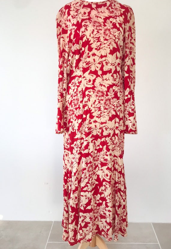 Vintage printed maxi dress