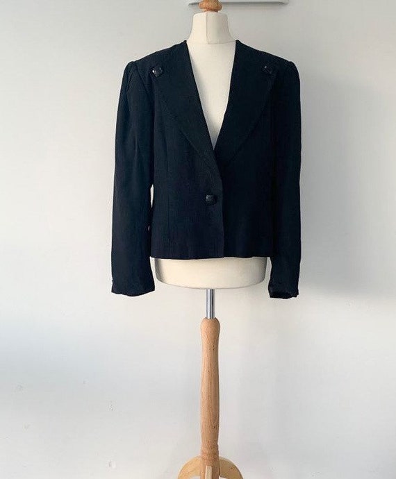 Vintage 80s black blazer / jacket - image 4