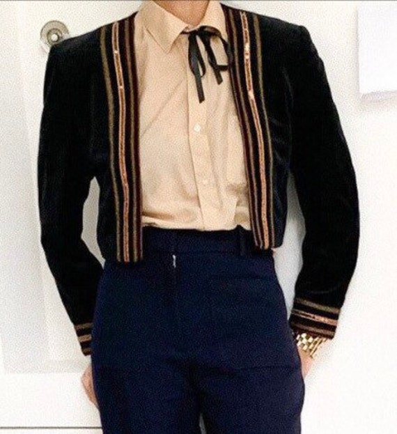 1980s Louis Feraud Green Pink & Black 2 pc Dress & Jacket Size 8