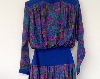 Vintage Pierre Cardin bedrucktes Kleid