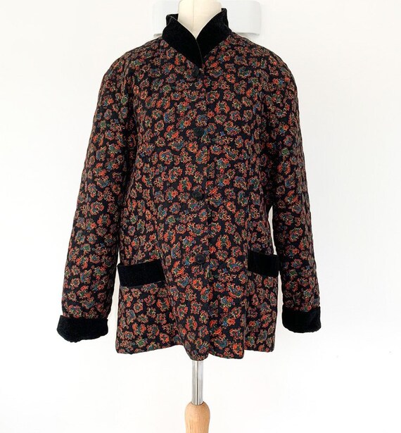 Vintage printed quilted jacket
