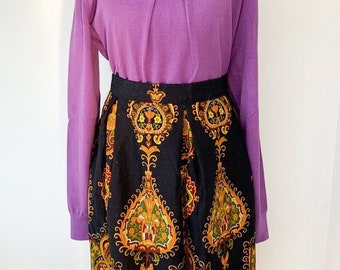 Vintage 70’s beautiful print skirt size S