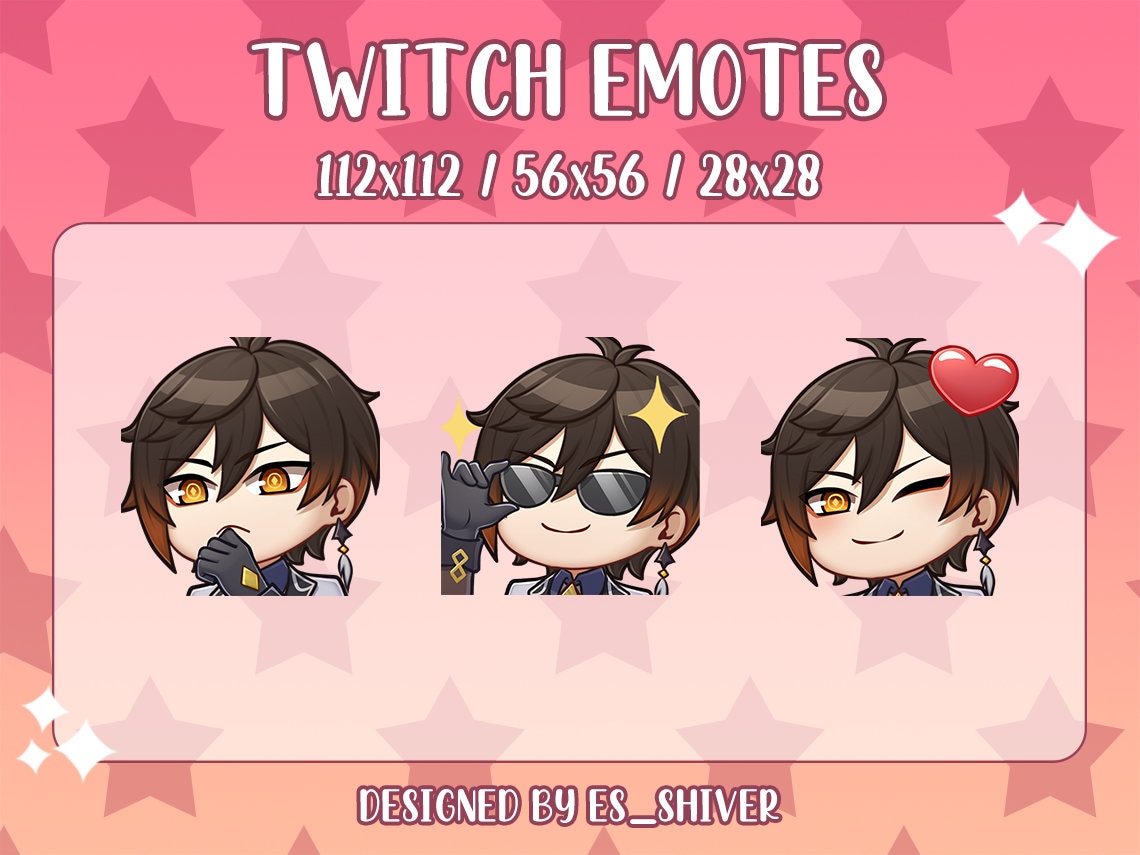Zhongli Genshin Impact Twitch Emotes Etsy