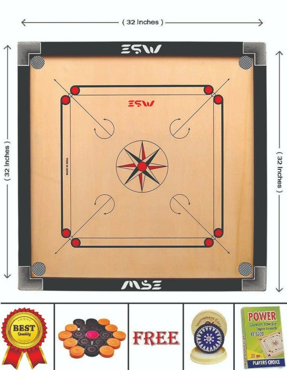 Carrom Board Full Size 32 inches6 MM Ply Coin Striker and Etsy