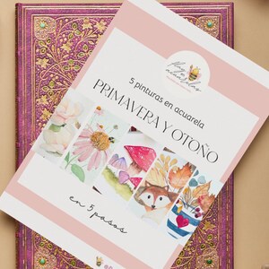 Guía PDF Acuarela – 5 Pinturas Paso a Paso + Bocetos para Calcar – Descargable Primavera y Otoño – eBook para Principiantes