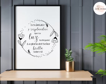 Levántate y resplandece, que tu luz ha llegado! La gloria del Señor brilla sobre ti! Isaias 60:1 SVG, PNG Clipart Biblia SVG, cristianos