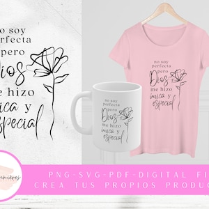 Pas de soja perfecta pero Dios me hizo unica y especial SVG, PNG Clipart, Clipart, Biblia SVG, Dios Svg, cristianos