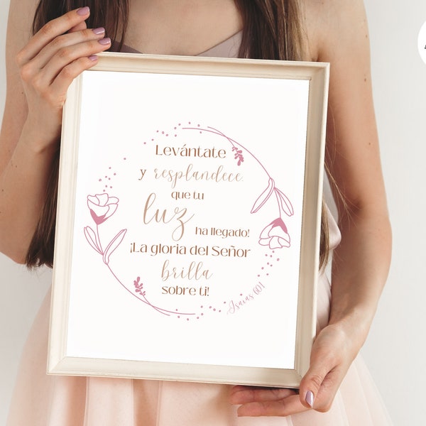 Levántate y resplandece, que tu luz ha llegado! La gloria del Señor brilla sobre ti! Jesaja 60: 1 SVG, PNG Clipart Biblia SVG, Cristianos