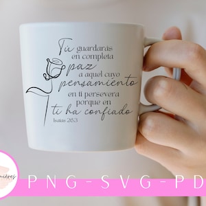 Jesaja 26:3 Tú guardarás en completa paz aquel cuyo pensamiento en ti volharden; porque en ti ha confiado. Clipart, Biblia Svg- 2 exemplaren!