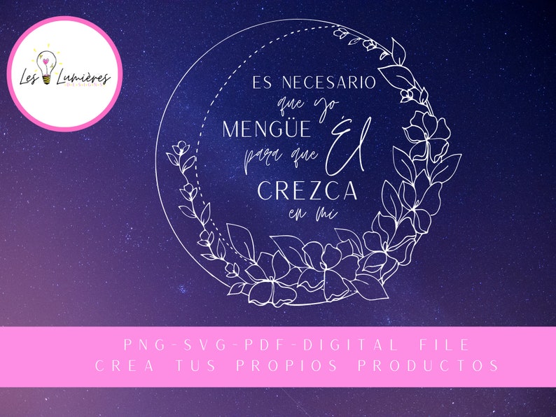 Es Necesario Que Yo Mengue Para Que El Crezca En Mí SVG PNG - Etsy