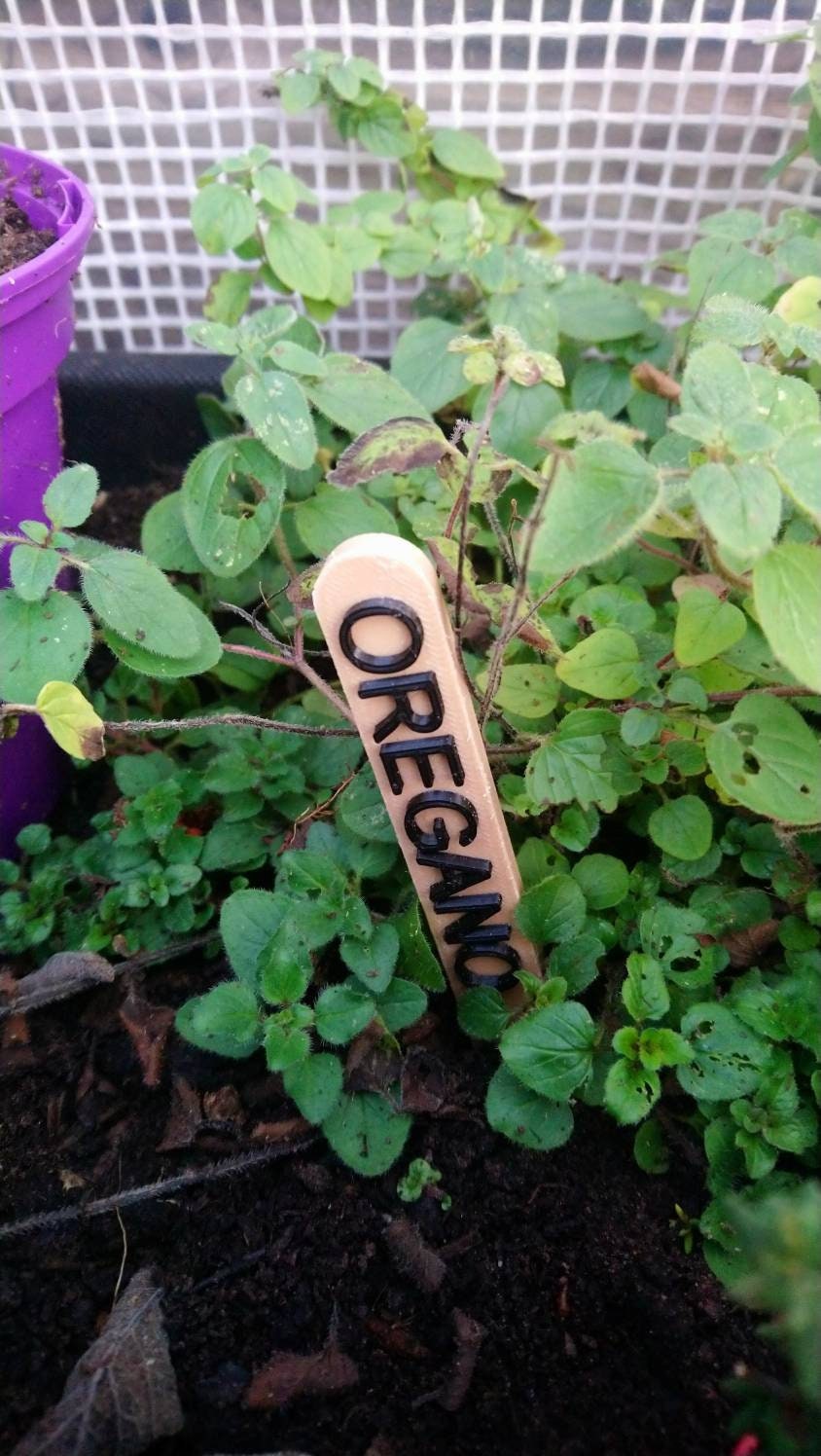 Herb Garden Plant Labels With Raised Lettering....with the Etsy UK