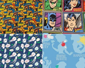 DC/Avengers/Disney Princess Cotton Fabrics