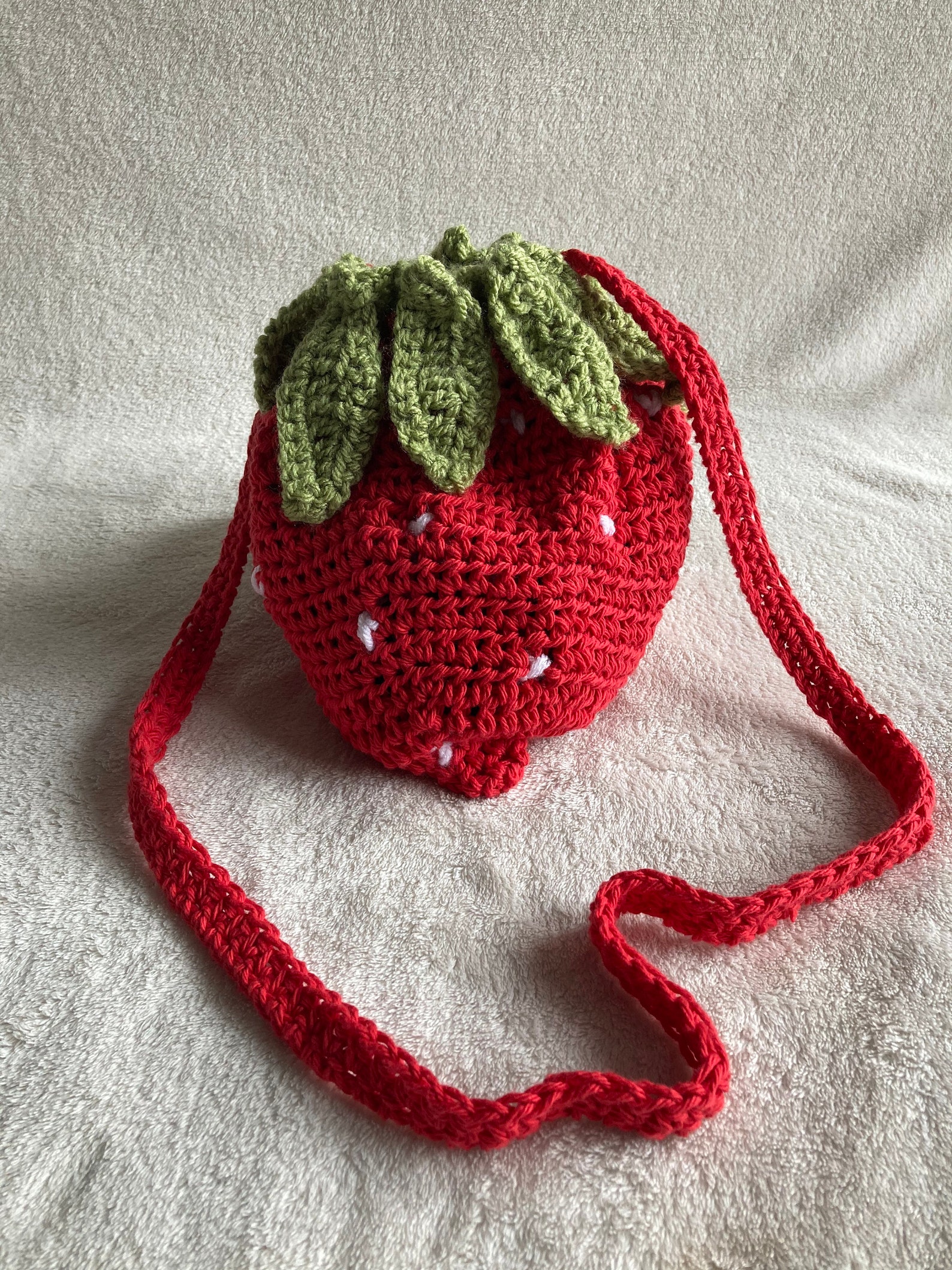 Crochet Strawberry Shoulder Bag Strawberry Feels Collection Etsy