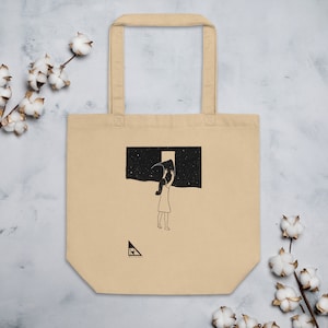 Patch the Night sky Eco Tote Bag Starry constellation cadeau en coton écologique pour ses soins indépendants