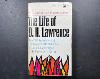 1962 Le Cœur intelligent : La vie de D. H. Lawrence par Harry T. Moore (édition de poche Black Cat Book)