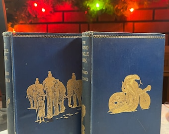 1895 1897 1st editions of the Jungle Books by Kipling early printings Set