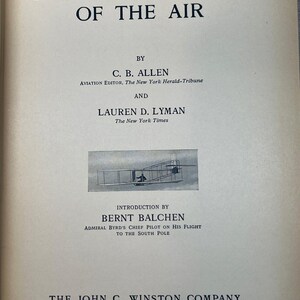 Title page of The Wonder Book of the Air