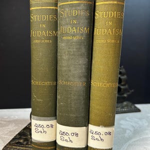 1908-1924 Studies in Judaism first second and third series by Schechter