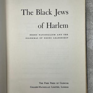 Title page of The Black Jews of Harlem