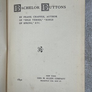Title page of Bachelor Buttons