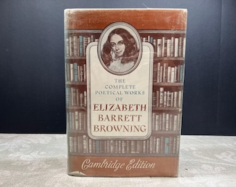 1900 Opere poetiche complete della signora Browning di Elizabeth Barrett Browning Cambridge Ed Houghton Mifflin Company Ex-Biblioteca