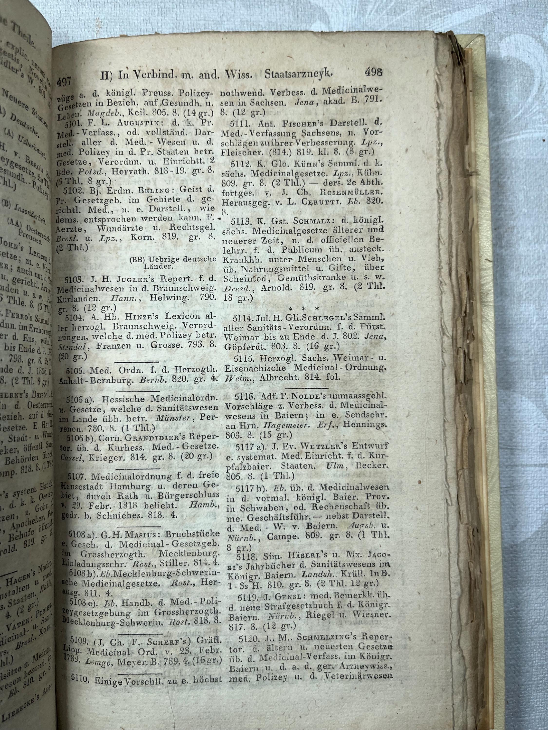 1822 年 Literatur Der Medicin Ersch ドイツ語新続版医学書誌 - Etsy 日本