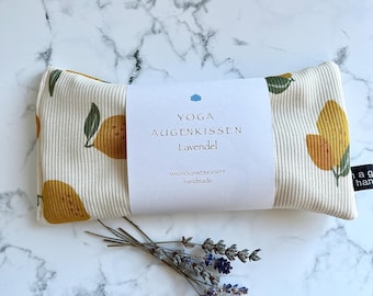 YOGA Augenkissen LAVENDEL zur Entspannung Meditation Geschenk Zitronen