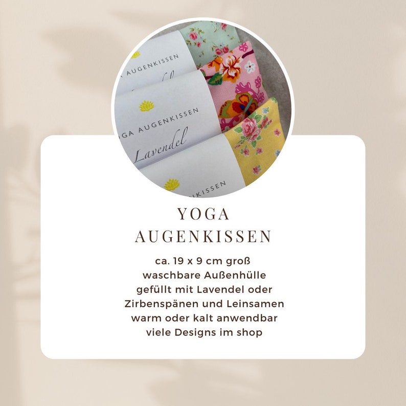 YOGA Augenkissen Eyepillow Zirbe Geschenk Bild 2