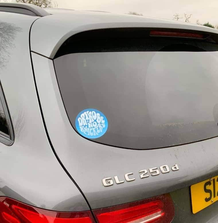 Dryrobe No Knickers Vinyl Stickers — Lu Cornish