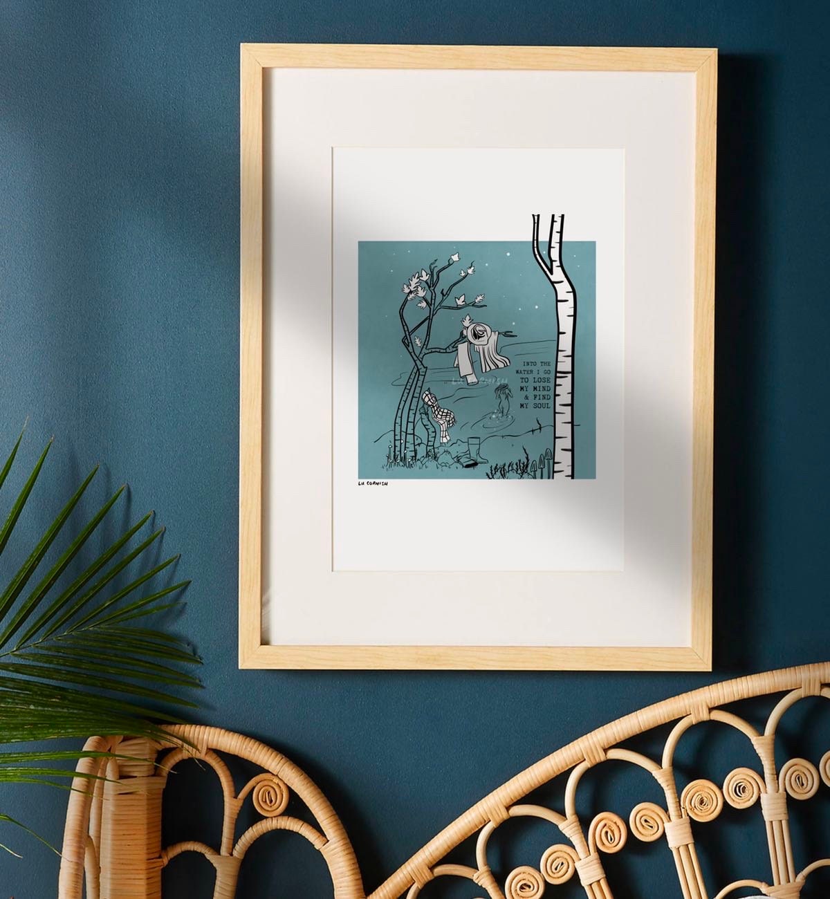 Into The Water I Go, To Lose My Mind & Find My Soul Art Print — Lu Cornish