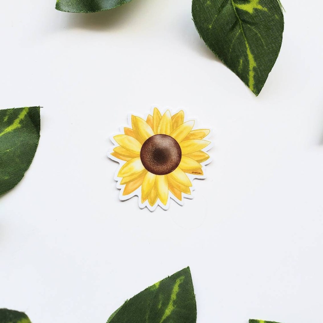 Mini Sunflower Mini Vinyl Sticker - Etsy