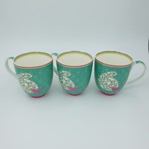 GREEN COFFEE MUG, Unique Mug, Pottery Mug Handmade, Porcelain Coffee Cup, Tea Mugs, Coffee Lover Gift, Housewarming Gift, 6 Pcs image 4