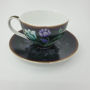 TASSE ESPRESSO, tasse et soucoupe noires, ensemble de tasses en porcelaine, tasses à café faites à la main, cadeau pour amateur despresso, cadeau de mariage de pendaison de crémaillère, ensemble de 2 image 6