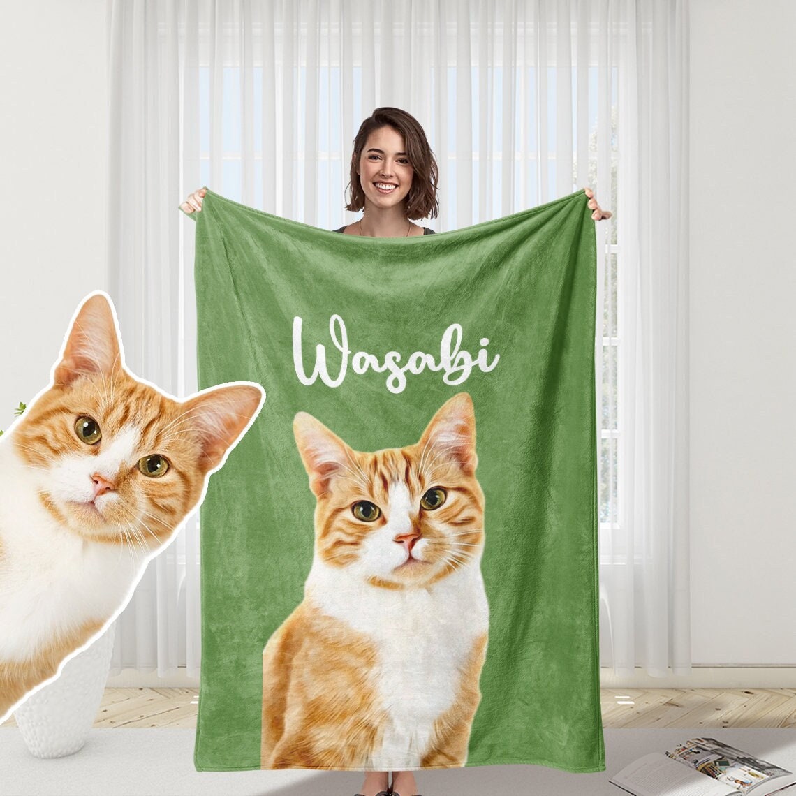 Blanket with cat face hotsell