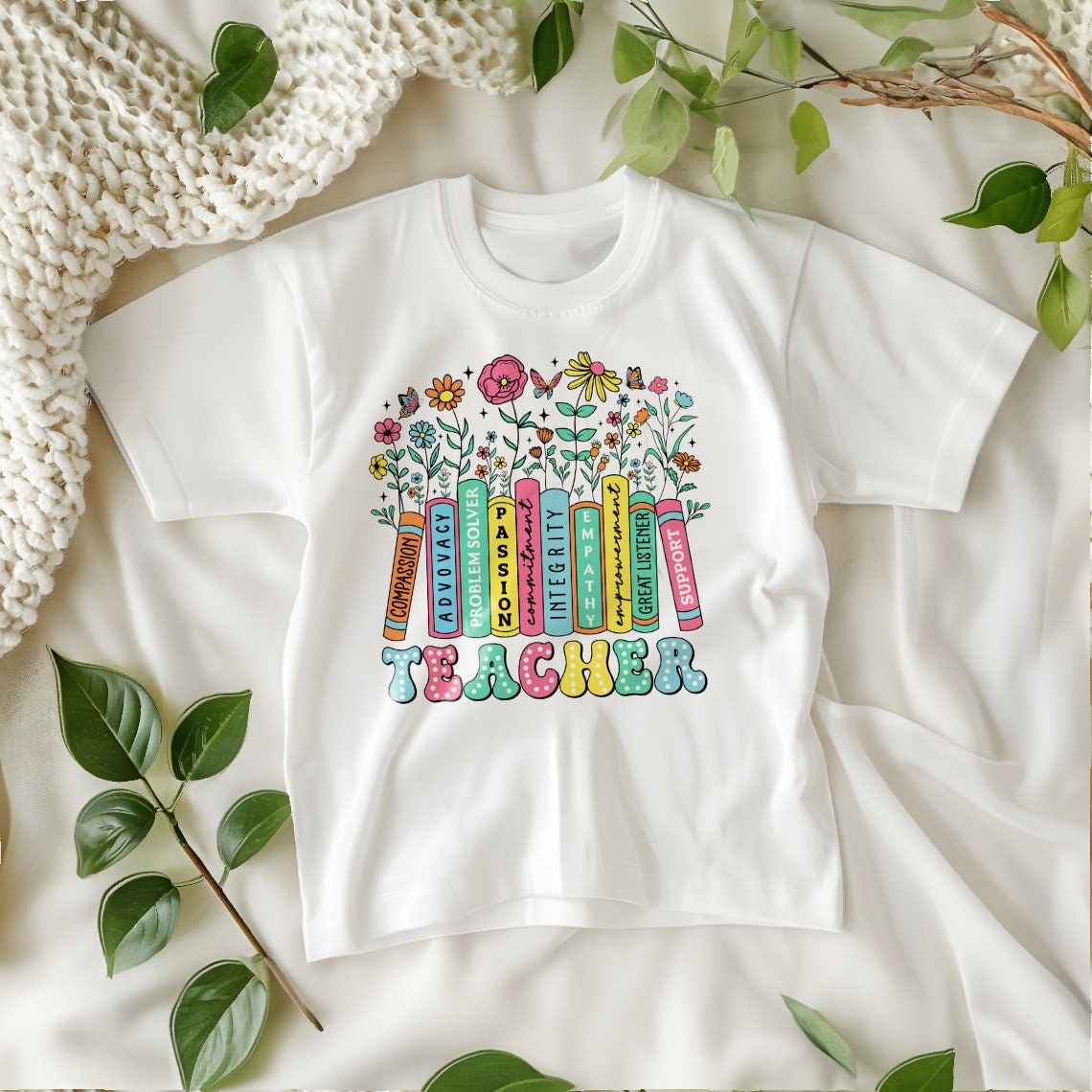 Boho Wildflowers Png, Floral Teacher Png, Retro Back to School Png ...