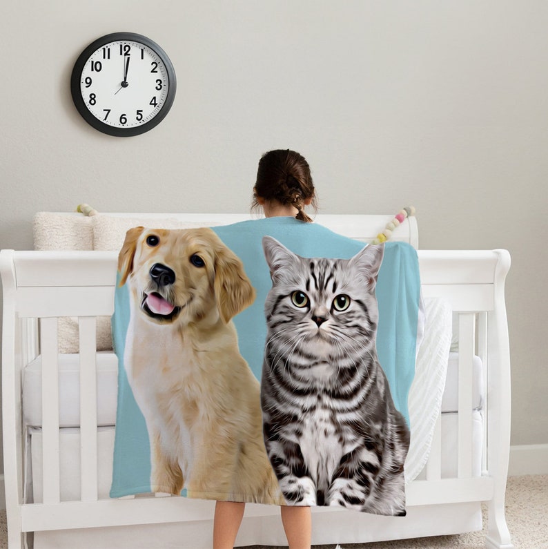 Personalized Pet Photo Blanket Using Pet Photo With Name Custom Dog ...