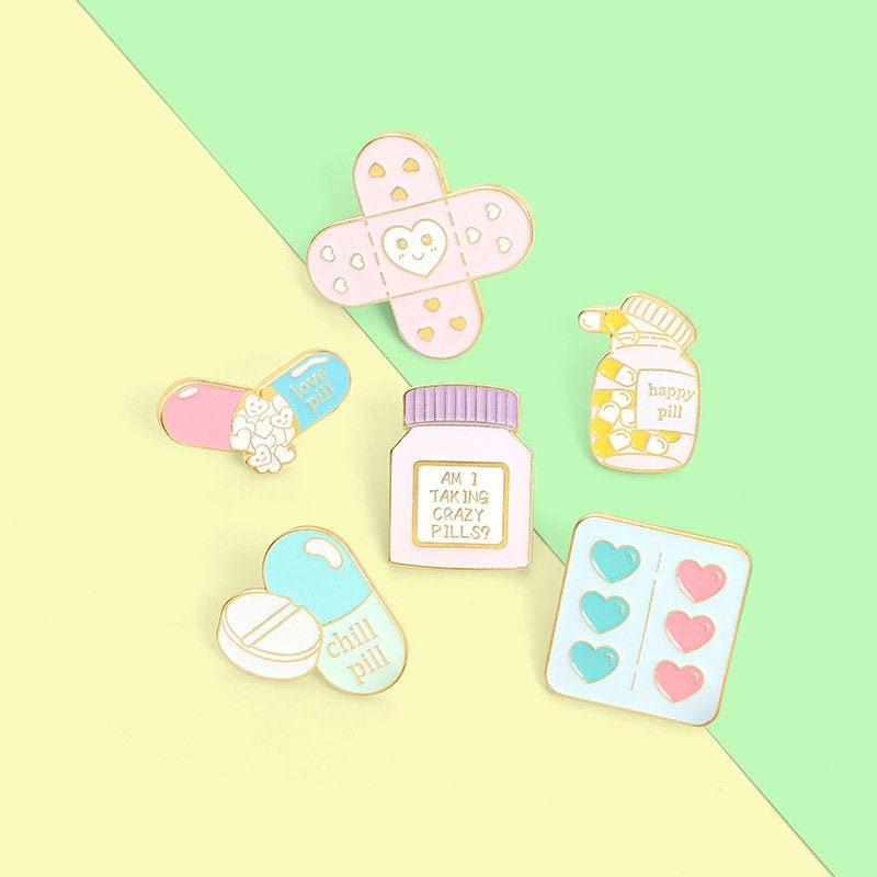 Cartoon Pill Band-aid Pill A Row of Pills Medicine Bottle - Etsy Cartoon Pill Band-aid Pill A Row of Pills Medicine Bottle - Etsy