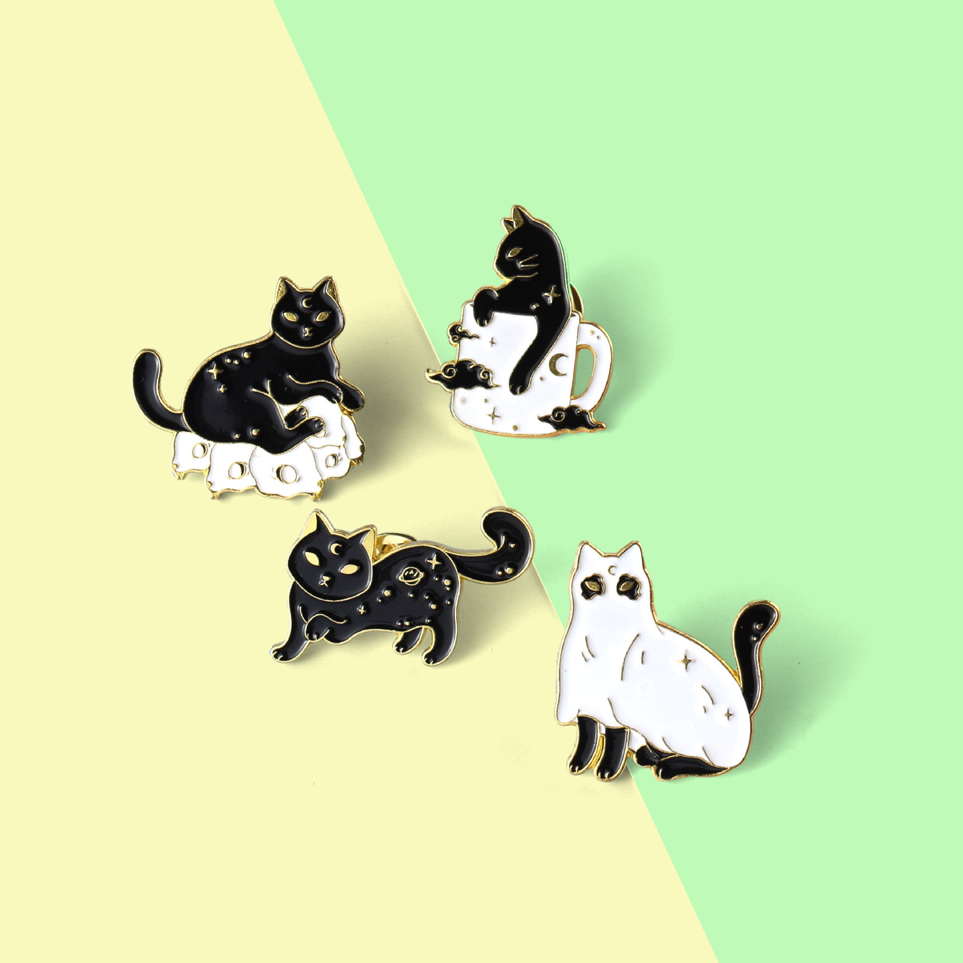 Halloween black cat ghost cat pins lapel pin Birthday gift for her an…