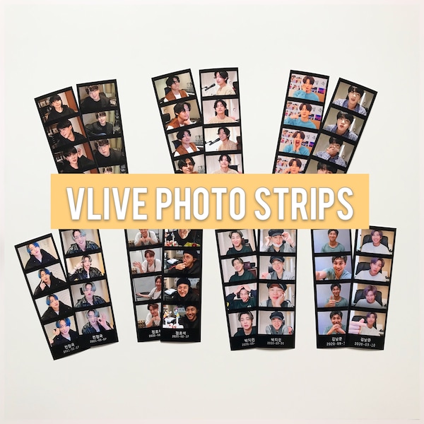 Kpop Vlive Fotostreifen | Lesezeichen | Film Mini Prints mit Fotokarten und Freebies | minkookieprints