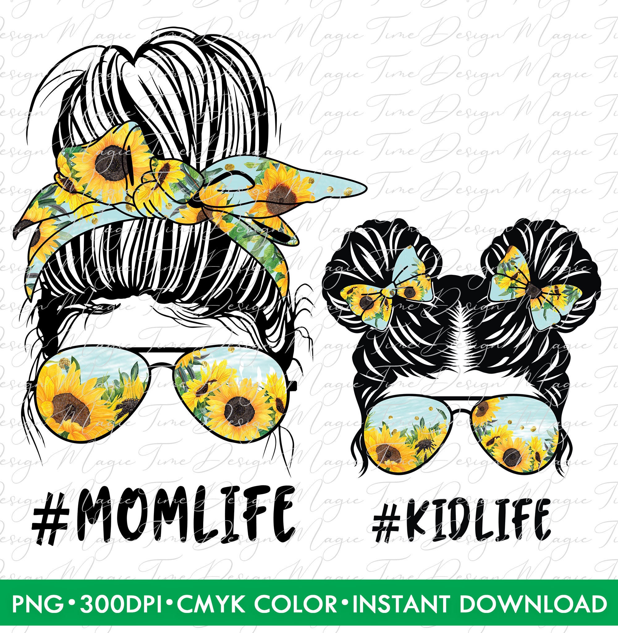 Download Mom Life Kid Life Sunflower Clipart Sublimation Design PNG ...