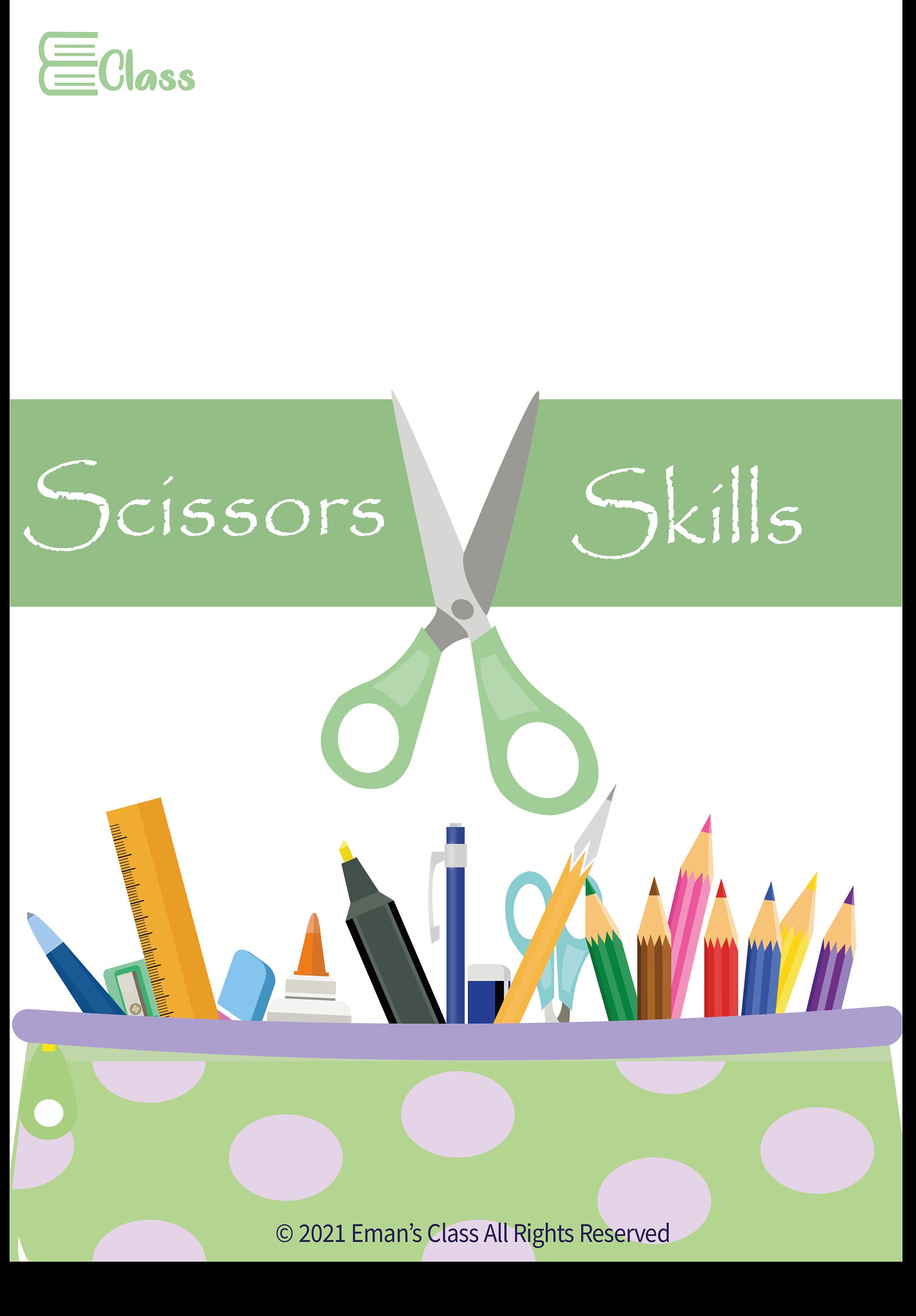 scissor skills and cutting practice printable worksheets etsy