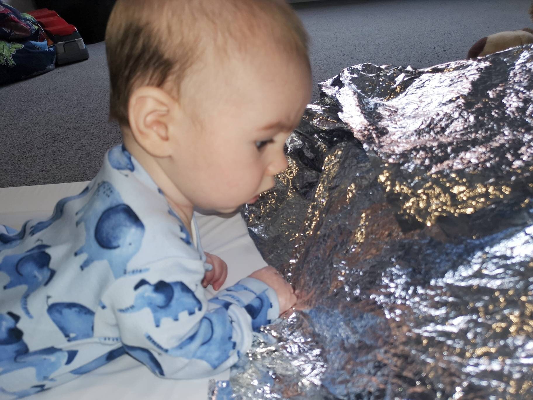 Sensory foil blanket Space blanket Sensory play Baby Etsy
