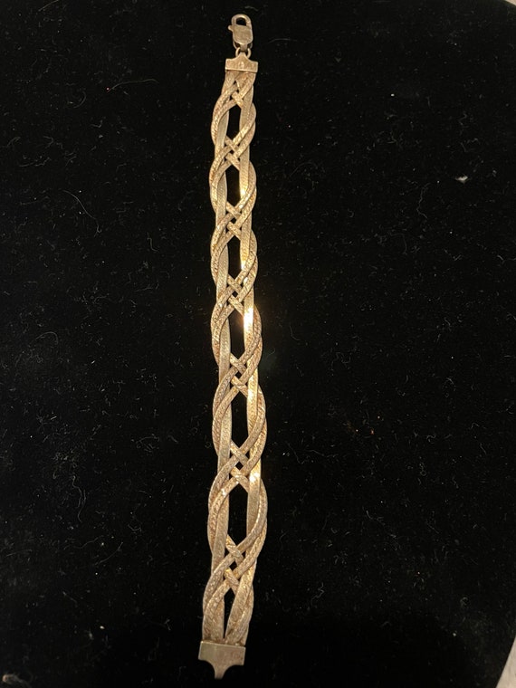 Vintage weaved sterling silver bracelet