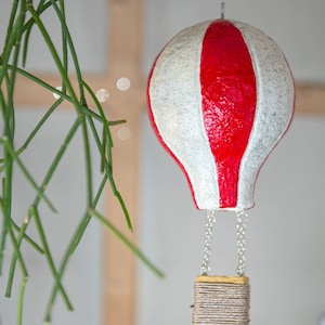 Paper mache hot air balloon miniature